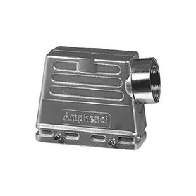 Amphenol C146 10G016 500 8, Carcasa conector cablu, iesire laterala Pg21, 4 stifturi, profil inalt