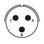 Amphenol 62IN-12E-12-03S, Box Mounting Receptacle, 3 female contacts