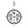 Amphenol C091A T-3362-000, Conector circular de panou tata, 5 contacte cu lipire, 5A, IP40