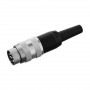 Amphenol C091A T-3504-001, Conector circular de cablu tata, 8 contacte cu lipire, 5A, IP40