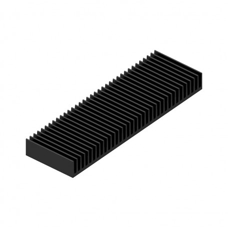 Fischer Elektronik SK118 75 SA, Extruded aluminium heatsink, 75x245x25mm, Rth 1.2 - 0.56 K/W