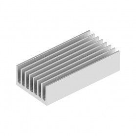 Fischer Elektronik SK567 100 AL, Extruded aluminium heatsink, 100x50x25mm, Rth 4.8 - 2.45 K/W