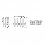 Fischer Elektronik SL22 112 72S, Conector PCB tip bareta 2 randuri, 72 contacte tata aurite selectiv, distanta 2.54mm