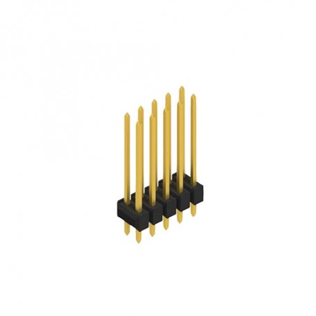 Fischer Elektronik SL22 214 10G, Male header, 2 rows, 10 contacts gold-plated, pitch 2.54mm