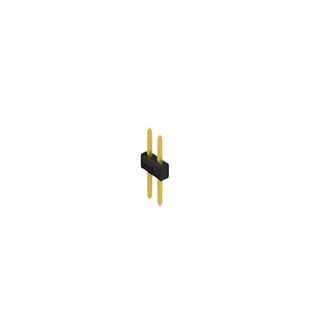 Fischer Elektronik SL2 053 2G, Conector PCB 2 siruri de pini, 2 contacte tata aurite, distanta 2.54mm