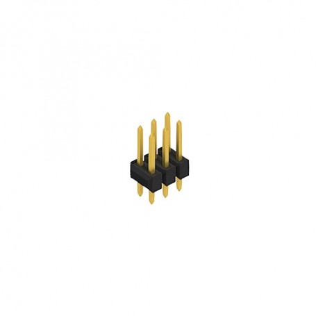 Fischer Elektronik SL22 124 6G, Male header, 2 rows, 6 contacts gold-plated, pitch 2.54mm