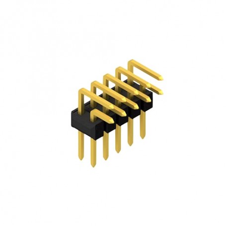 Fischer Elektronik SL4 025 10G, Male header, 2 rows 90° pins, 10 contacts gold-plated, pitch 2.54mm