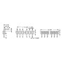 Fischer Elektronik SL3 025 4Z, Conector PCB 1 sir de pini la 90°, 4 contacte tata cositorite, distanta 2.54mm