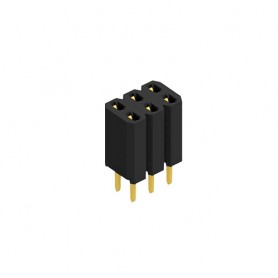 Fischer Elektronik BL2 6G, Conector PCB 2 siruri de 6 contacte mama aurite, distanta 2.54mm