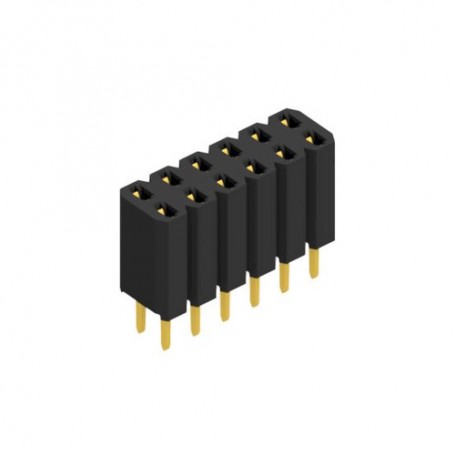 Fischer Elektronik BL2 12G, Conector PCB 2 siruri de 12 contacte mama aurite, distanta 2.54mm