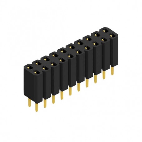 Fischer Elektronik BL2 20G, Conector PCB 2 siruri de 20 contacte mama aurite, distanta 2.54mm