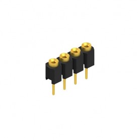 Fischer Elektronik MK01 4G, Conector PCB 1 sir de 4 contacte mama aurite, distanta 2.54mm