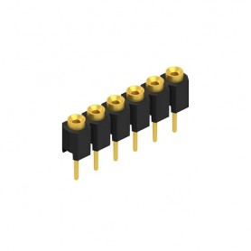 Fischer Elektronik MK01 6G, Conector PCB 1 sir de 6 contacte mama aurite, distanta 2.54mm