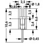 Fischer Elektronik MK02 4Z, Conector PCB 1 sir de 4 contacte tata cositorite, distanta 2.54mm