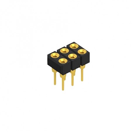 Fischer Elektronik MK201 6G, Conector PCB 2 siruri de 6 contacte mama aurite, distanta 2.54mm