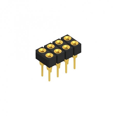 Fischer Elektronik MK201 8G, Conector PCB 2 siruri de 8 contacte mama aurite, distanta 2.54mm