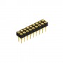 Fischer Elektronik MK201 18G, Conector PCB 2 siruri de 18 contacte mama aurite, distanta 2.54mm