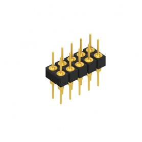 Fischer Elektronik MK205 10G, Male header, 2 rows, 10 contacts gold-plated, pitch 2.54mm