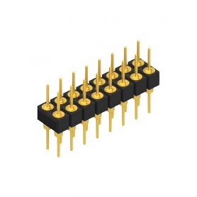 Fischer Elektronik MK205 16G, Conector PCB 2 siruri de 16 contacte tata aurite, distanta 2.54mm