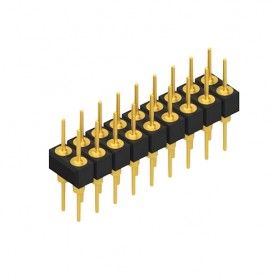 Fischer Elektronik MK205 18G, Conector PCB 2 siruri de 18 contacte tata aurite, distanta 2.54mm