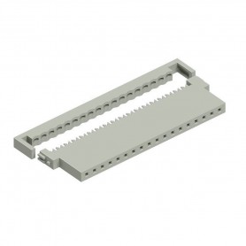 Fischer Elektronik FV 20Z, Female connector with 20 contacts tin-plated for flat ribbon cable, pitch 2.54mm