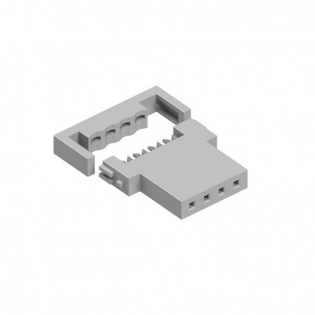 Fischer Elektronik FV 4Z, Conector mama cu 4 contacte cositorite pentru cablu panglica cu 2.54mm intre fire