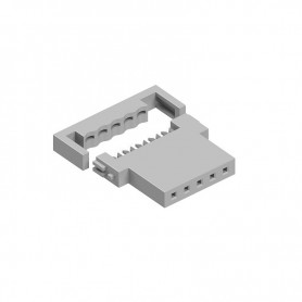 Fischer Elektronik FV 5Z, Conector mama cu 5 contacte cositorite pentru cablu panglica cu 2.54mm intre fire