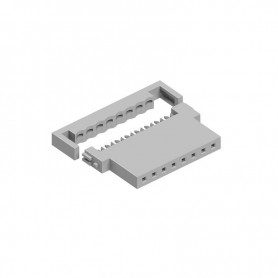 Fischer Elektronik FV 8Z, Female connector with 8 contacts tin-plated for flat ribbon cable, pitch 2.54mm