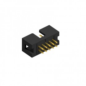 Fischer Elektronik ASLG 10G, Conector PCB tata cu 10 contacte aurite, distanta 2.54mm intre pini