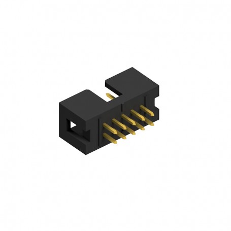 Fischer Elektronik ASLG 10G, Conector PCB tata cu 10 contacte aurite, distanta 2.54mm intre pini