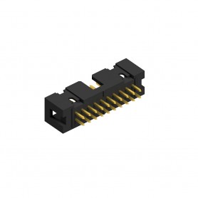 Fischer Elektronik ASLG 20S, PCB shroud-male header connector with 20 contacts selective gold-plated, pitch 2.54mm