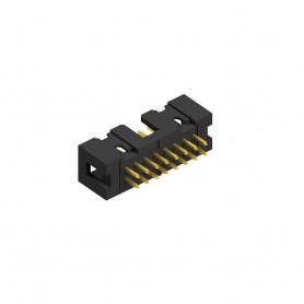 Fischer Elektronik ASLG 16S, Conector PCB tata cu 16 contacte aurite selectiv, distanta 2.54mm intre pini