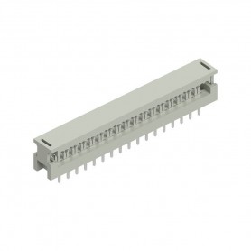 Fischer Elektronik SBAU 34S, Conector PCB cu 34 contacte aurite selectiv, pentru cablu panglica cu 1.27mm intre fire