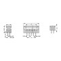 Fischer Elektronik SBAU 34S, Printed circuit connector, 34 contacts selective gold-plated for flat ribbon cable 1.27mm