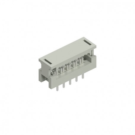 Fischer Elektronik SBAU 10Z, Conector PCB cu 10 contacte cositorite, pentru cablu panglica cu 1.27mm intre fire