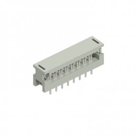 Fischer Elektronik SBAU 16Z, Conector PCB cu 16 contacte cositorite, pentru cablu panglica cu 1.27mm intre fire