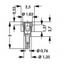 Fischer Elektronik MK LP 18 16G, Female header, 1 row, 16 contacts Ø 0.76mm gold-plated, pitch 2.54mm