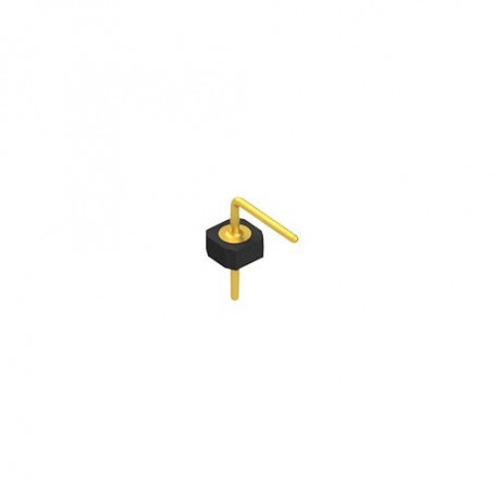 Fischer Elektronik MK LP 43 1G, Male header with 1 contact Ø 0.5mm gold-plated, pitch 2.54mm