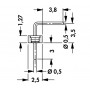 Fischer Elektronik MK LP 43 1G, Male header with 1 contact Ø 0.5mm gold-plated, pitch 2.54mm