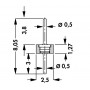 Fischer Elektronik MK LP 41 8G, Female header, 1 row, 8 contacts Ø 0.5mm gold-plated, pitch 2.54mm