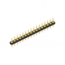 Fischer Elektronik MK LP 41 16G, Conector PCB 1 sir de 16 contacte mama aurite Ø 0.5mm, distanta 2.54mm