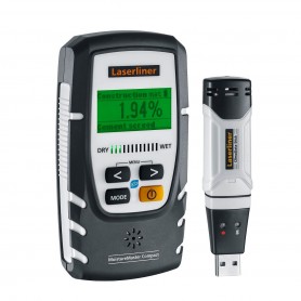 Laserliner 082.334-5, MoistureMaster Compact Plus, Material moisture measuring device including ClimaData Stick