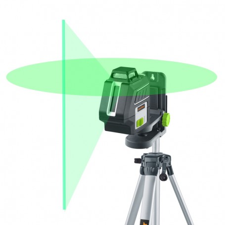 Laserliner 036.723A PocketLine-Laser G360 Cross line green laser with a horizontal laser circle and 150cm tripod, 4021563729555