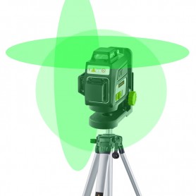 Laserliner 036.703A PocketPlane-Laser 3G Set, 3D Cross line green laser with 3 laser circles and 150cm tripod, 4021563725496