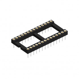 Fischer Elektronik DIL 28MZ, Soclu PCB pentru circuite integrate DIL, 28 contacte cositorite, distanta 2.54mm