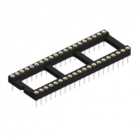 Fischer Elektronik DIL 40MZ, Soclu PCB pentru circuite integrate DIL, 40 contacte cositorite, distanta 2.54mm