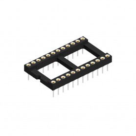 Fischer Elektronik DIL 24MZ, Soclu PCB pentru circuite integrate DIL, 24 contacte cositorite, distanta 2.54mm