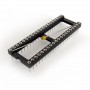 Fischer Elektronik DIL K 40MZ, Soclu PCB pentru CI DIL, 40 contacte cositorite, distanta 2.54mm, cu condensator 100nF