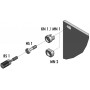 Fischer Elektronik HS 1, Accessories for insert modules, Captive screw, brass nickel plated M2.5 x 11