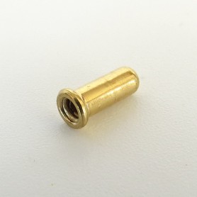 Fischer Elektronik SB 12, Female connector sleeve, gold plated, for contacts max. Ø 1mm